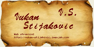 Vukan Stijaković vizit kartica
